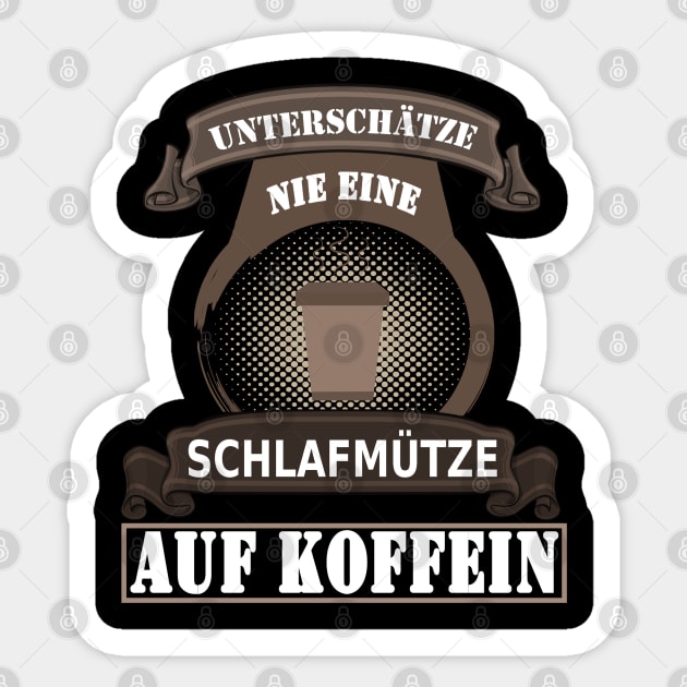 Schlafmütze Kaffee Lustig Geschenk Spruch Montag Schlafmtze Sticker
